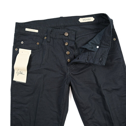 SUMMER SALE｜YCHAI “PANATELA” リネン混デニム 5ポケットカラージーンズ / SKINNY FIT