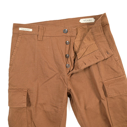 SUMMER SALE｜YCHAI “ROBUSTO” リネン混コットン ノータックカーゴパンツ / TAPERED FIT