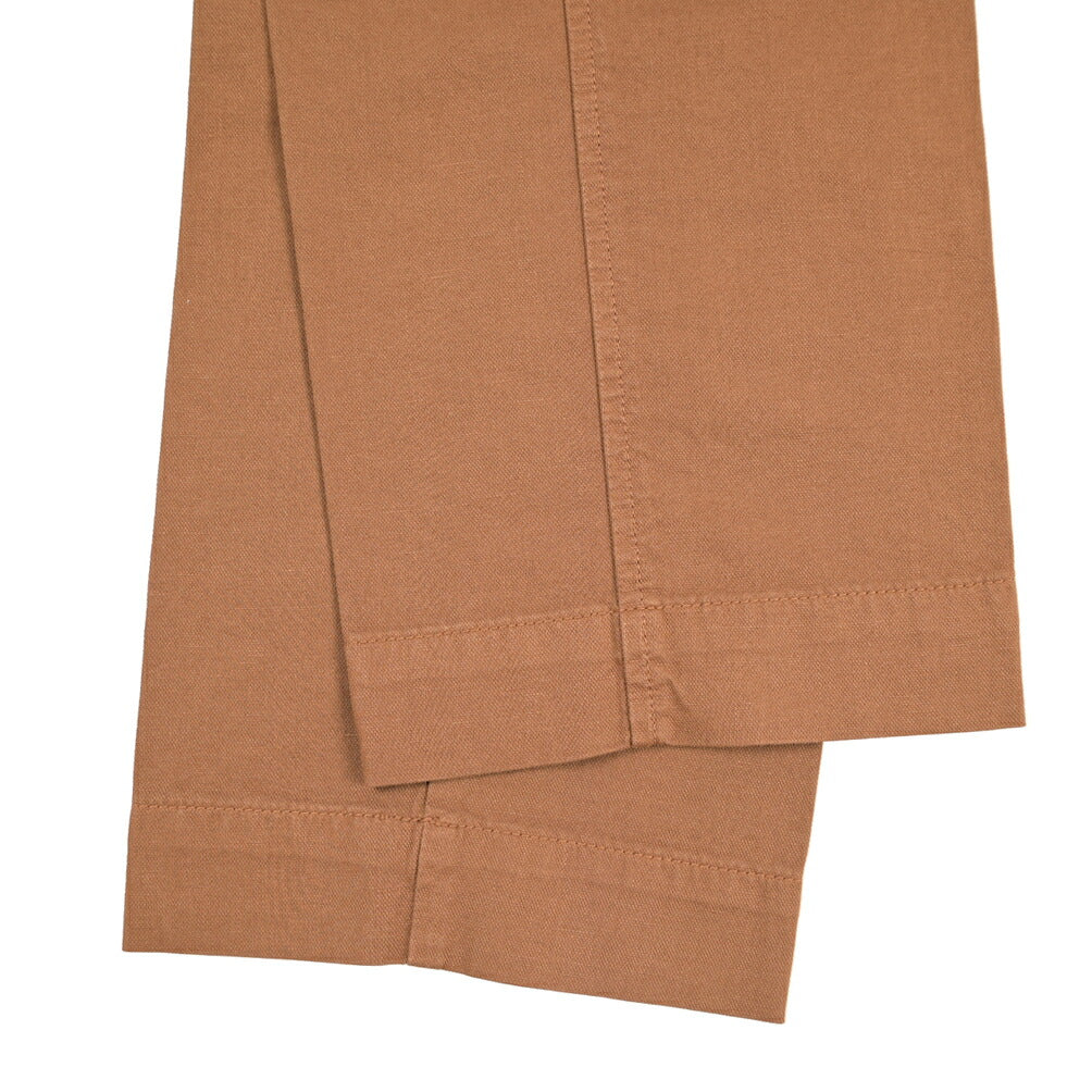 SUMMER SALE｜YCHAI “ROBUSTO” リネン混コットン ノータックカーゴパンツ / TAPERED FIT