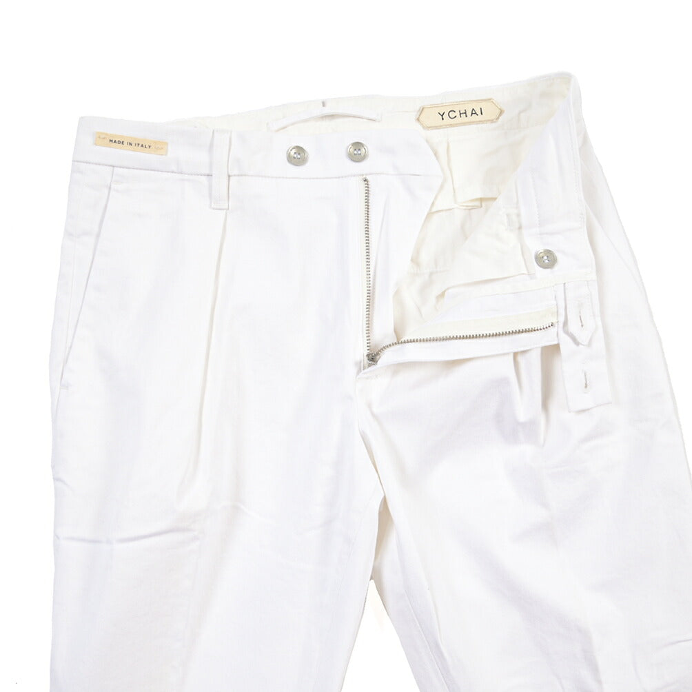 SUMMER SALE｜YCHAI “PANATELA” ストレッチコットン ワンタックチノパンツ / SKINNY FIT