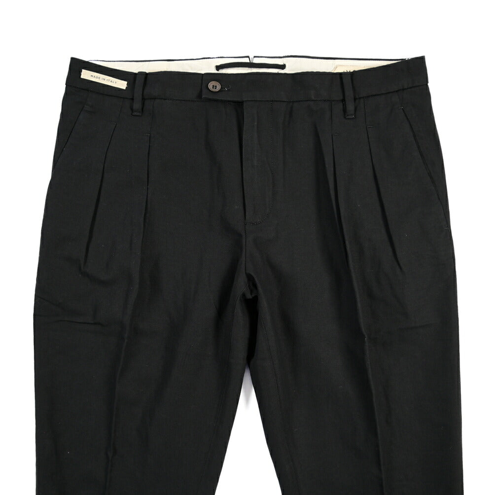 SUMMER SALE｜YCHAI “ROBUSTO” リネン混コットン ツータックパンツ / TAPERED FIT