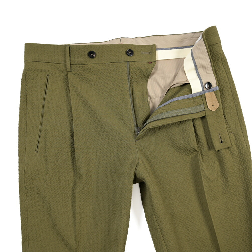 SUMMER SALE｜26SS BERWICH “RETRO THECA 1P” ストレッチコットン シアサッカーパンツ