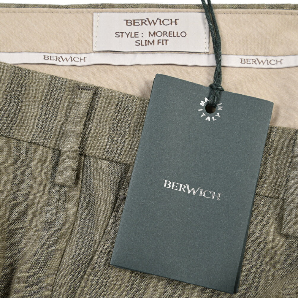 SUMMER SALE｜26SS BERWICH “MORELLO” リネン混 ノータックスリムパンツ