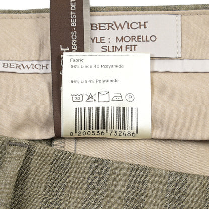 SUMMER SALE｜26SS BERWICH “MORELLO” リネン混 ノータックスリムパンツ