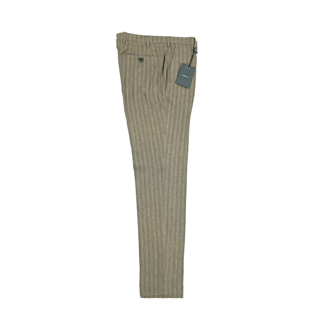SUMMER SALE｜26SS BERWICH “MORELLO” リネン混 ノータックスリムパンツ