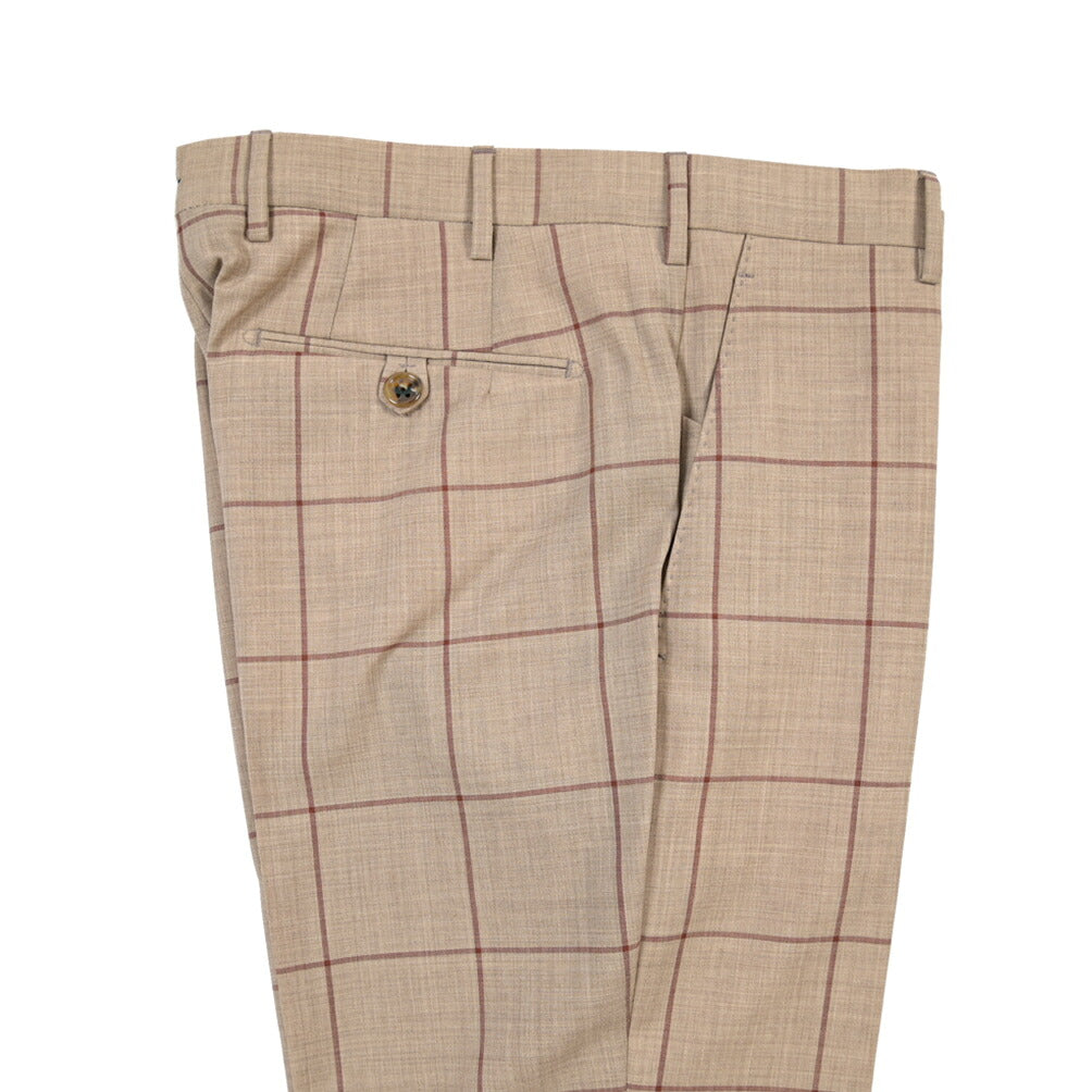SUMMER SALE｜26SS BERWICH “MORELLO” ヴァージンウール100% ノータックスリムスラックス