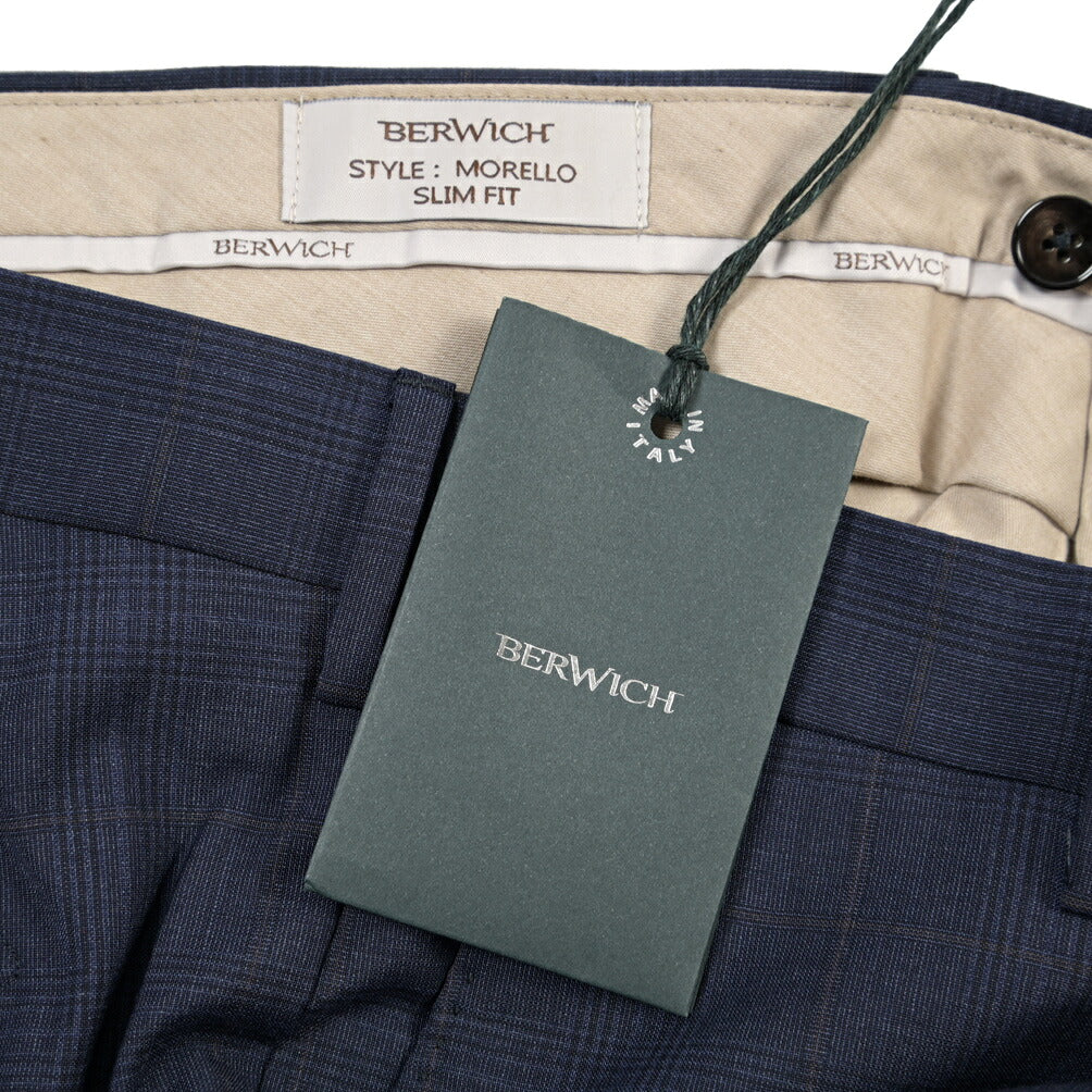 SUMMER SALE｜26SS BERWICH “MORELLO” ヴァージンウール100% ノータックスリムスラックス