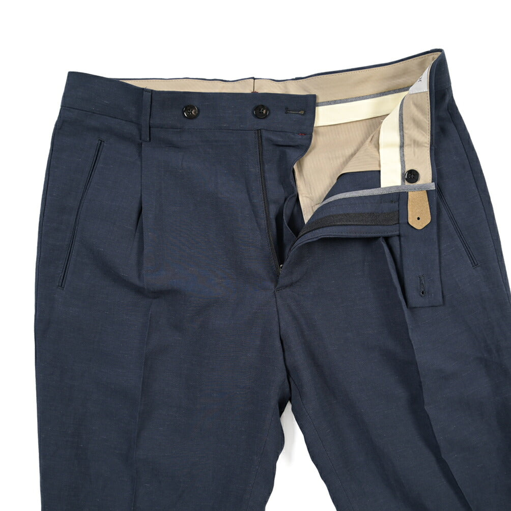 SUMMER SALE｜26SS BERWICH “RETRO THECA 1P” リネン混 ワンタックスラックス