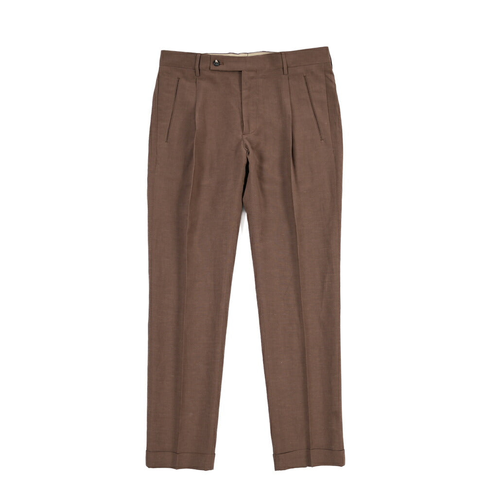 SUMMER SALE｜26SS BERWICH “RETRO THECA 1P” リネン混 ワンタックスラックス