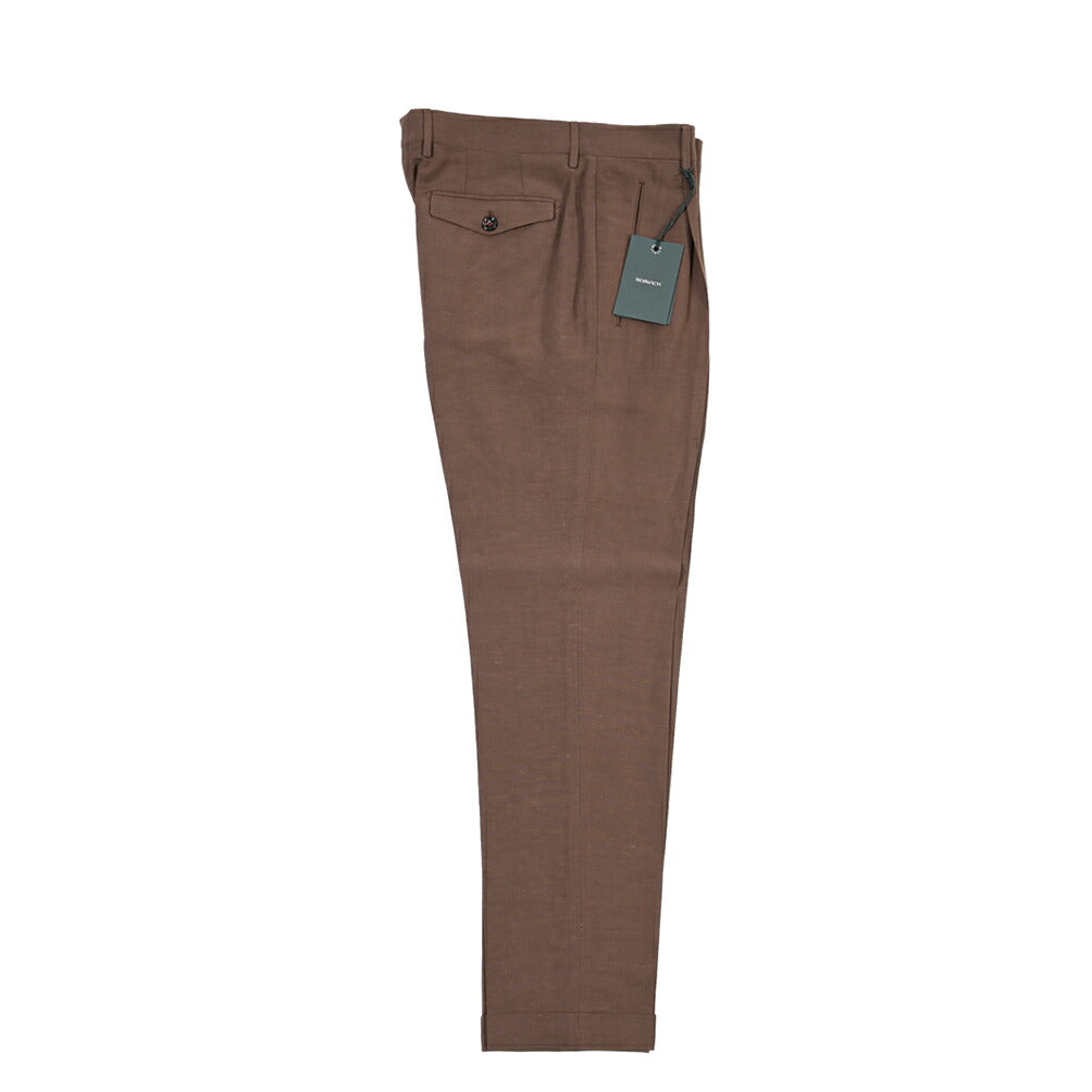 SUMMER SALE｜26SS BERWICH “RETRO THECA 1P” リネン混 ワンタックスラックス