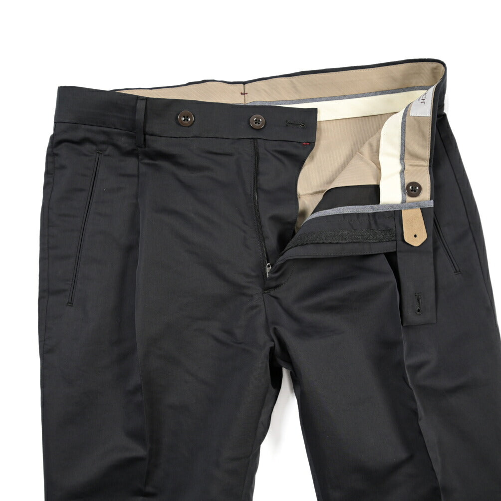 SUMMER SALE｜26SS BERWICH “RETRO THECA 1P” シルク混コットン ワンタックスラックス