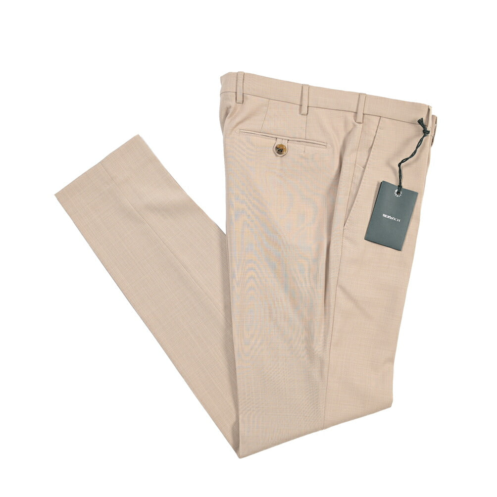 SUMMER SALE｜26SS BERWICH “MORELLO” シルク混ウール ノータックスラックス