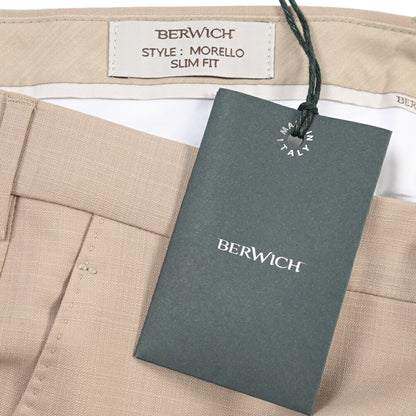 SUMMER SALE｜26SS BERWICH “MORELLO” シルク混ウール ノータックスラックス
