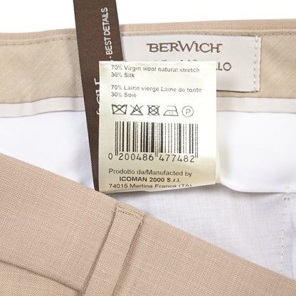 SUMMER SALE｜26SS BERWICH “MORELLO” シルク混ウール ノータックスラックス
