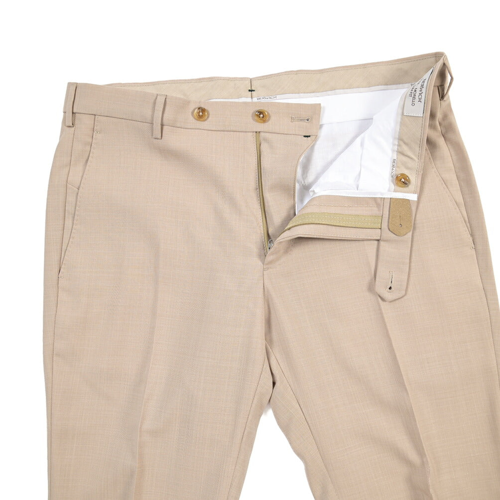 SUMMER SALE｜26SS BERWICH “MORELLO” シルク混ウール ノータックスラックス