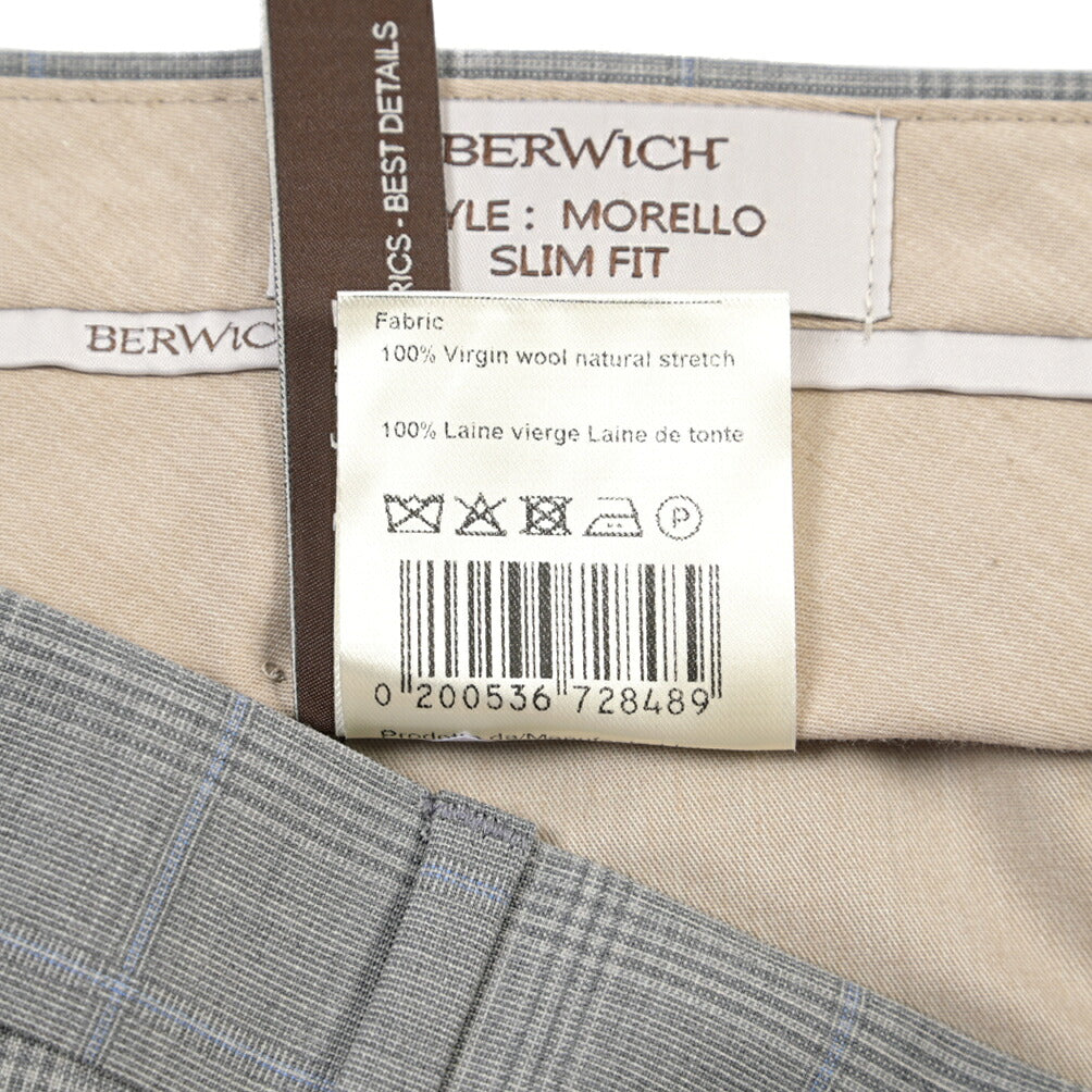 SUMMER SALE｜26SS BERWICH “MORELLO” ヴァージンウール100% ノータックスリムスラックス