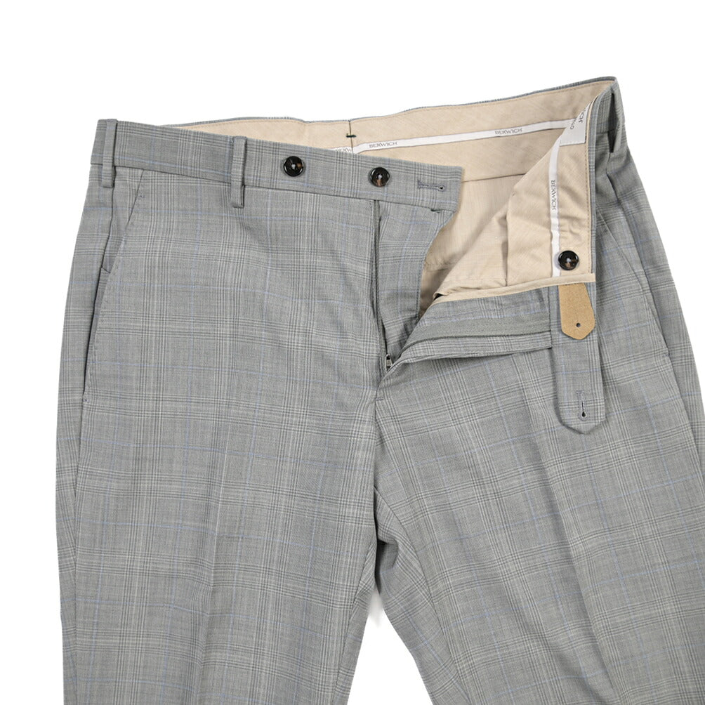 SUMMER SALE｜26SS BERWICH “MORELLO” ヴァージンウール100% ノータックスリムスラックス