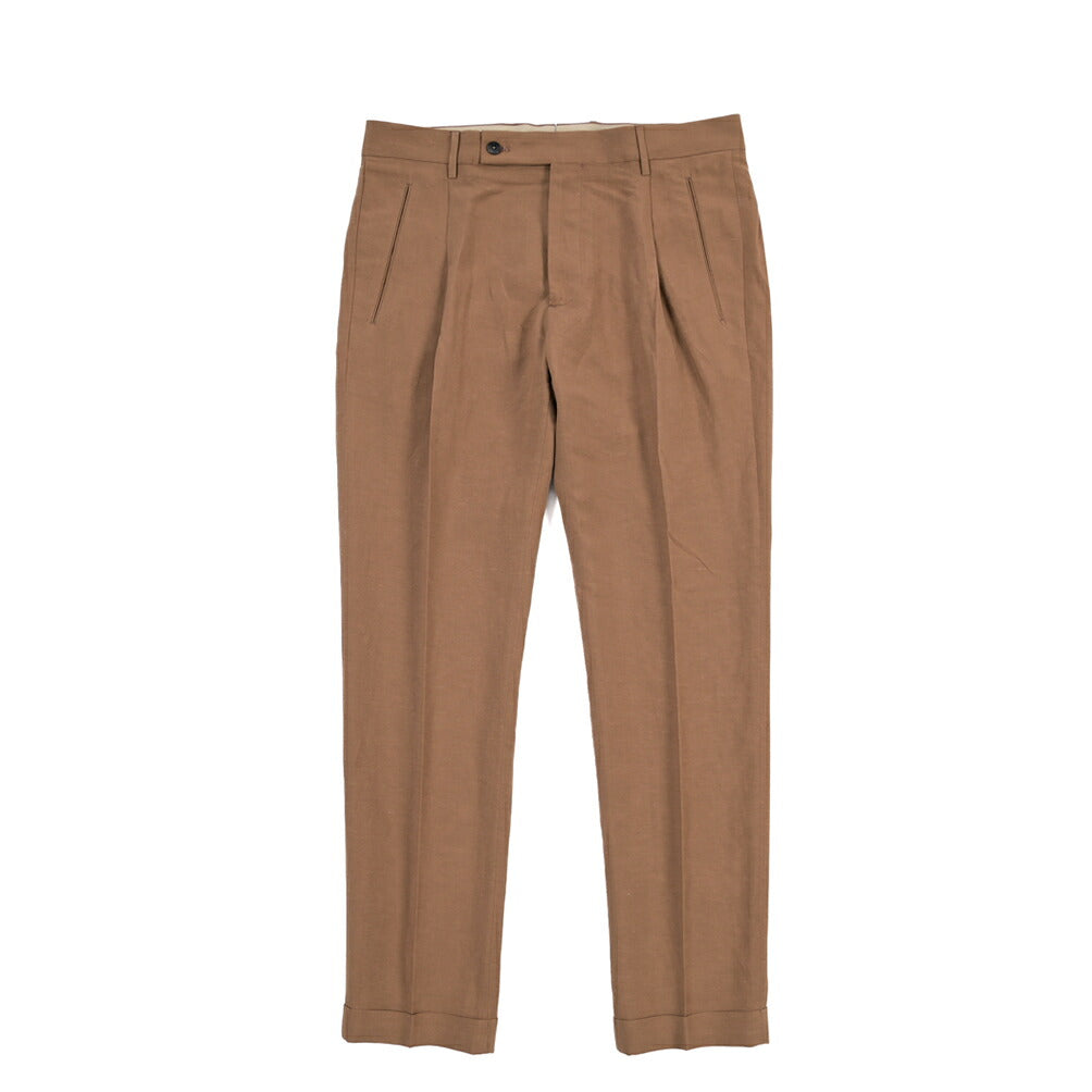 SUMMER SALE｜26SS BERWICH “RETRO THECA 1P” リネン混 ワンタックスラックス