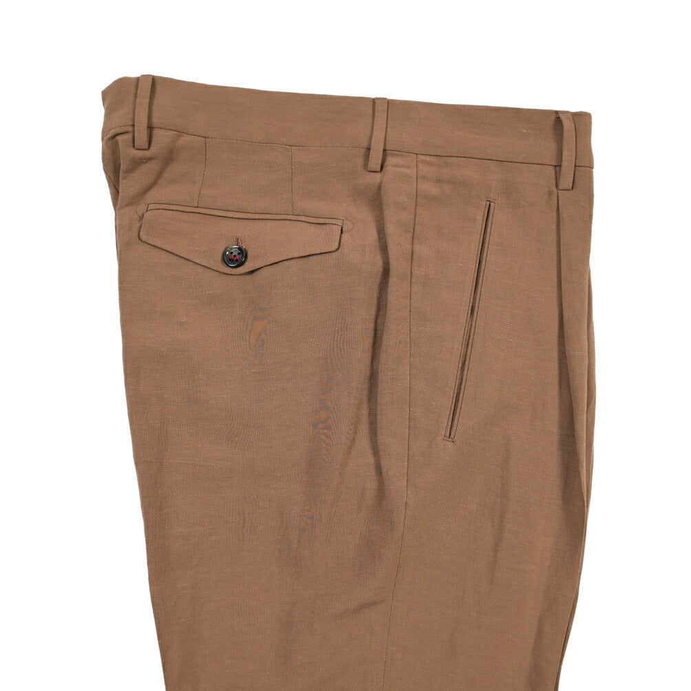 SUMMER SALE｜26SS BERWICH “RETRO THECA 1P” リネン混 ワンタックスラックス