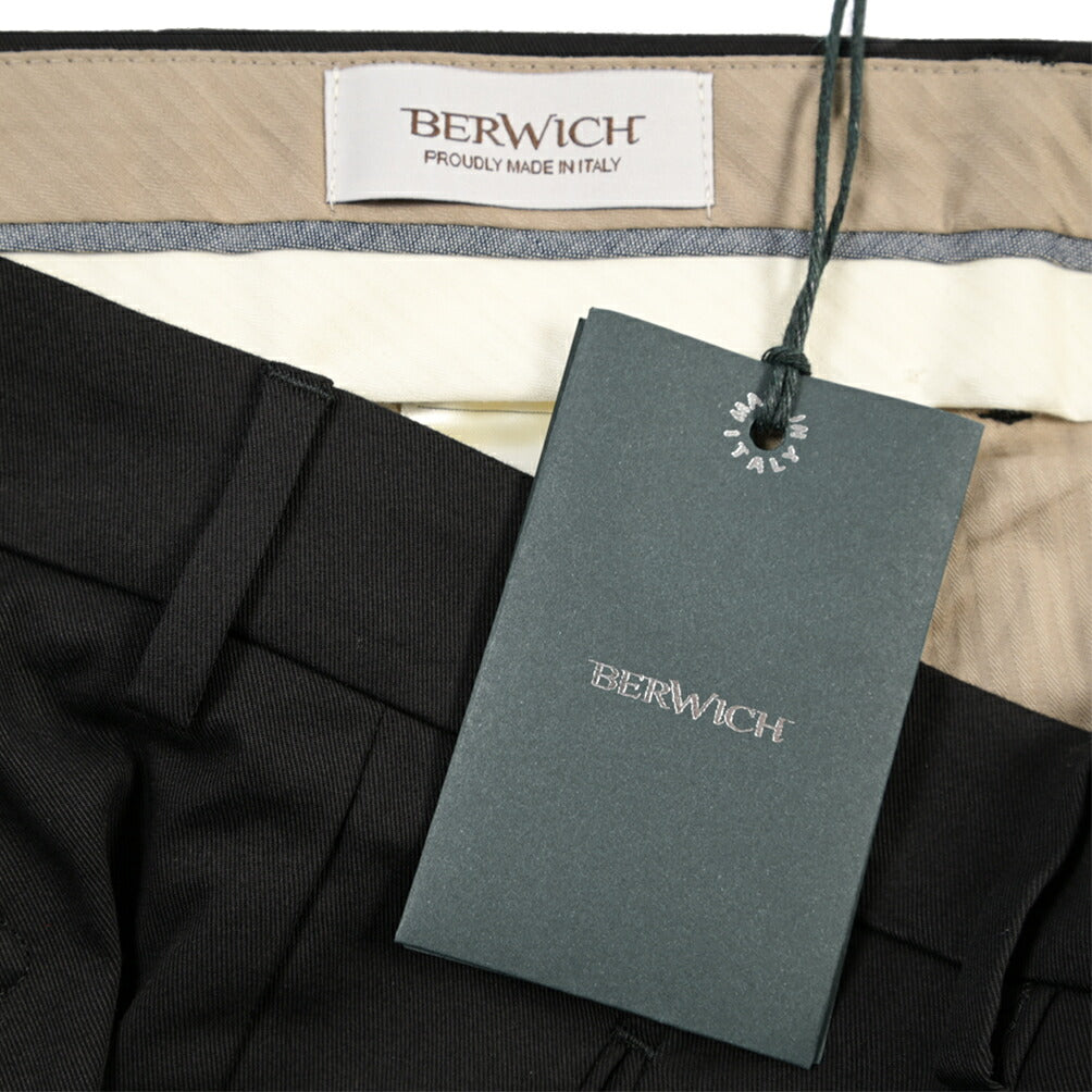 SUMMER SALE｜26SS BERWICH “RETRO THECA 1P” ストレッチコットン ワンタックパンツ