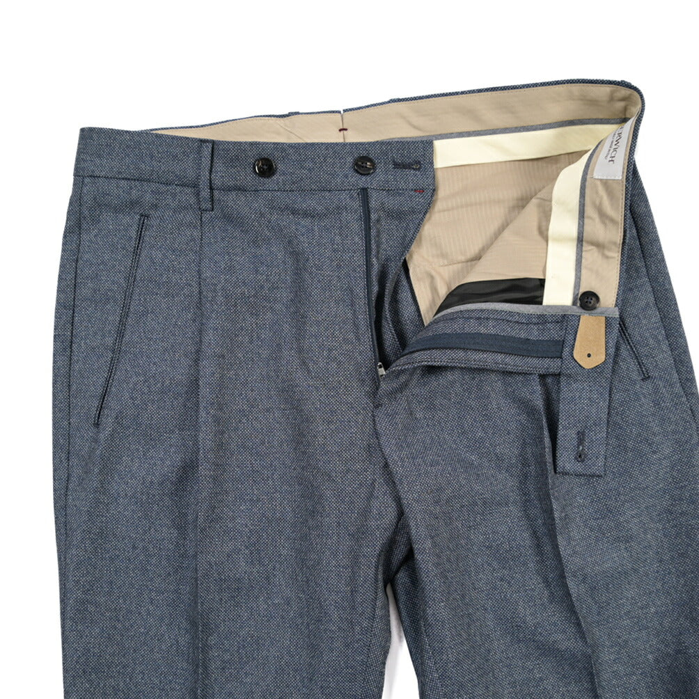SUMMER SALE｜26SS BERWICH “RETRO THECA 1P” コットン混ウール ワンタックパンツ