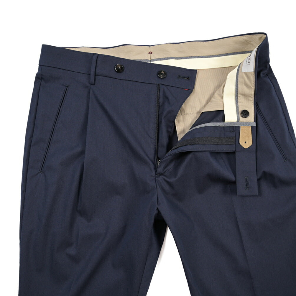 SUMMER SALE｜26SS BERWICH “RETRO THECA 1P” ストレッチコットン ワンタックパンツ