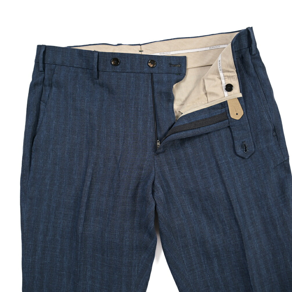 SUMMER SALE｜26SS BERWICH “MORELLO” リネン混 ノータックスリムパンツ