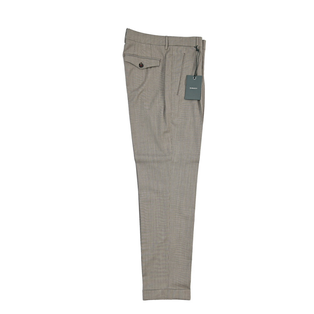SUMMER SALE｜26SS BERWICH “RETRO THECA 1P” ヴァージンウール100% ワンタックスラックス
