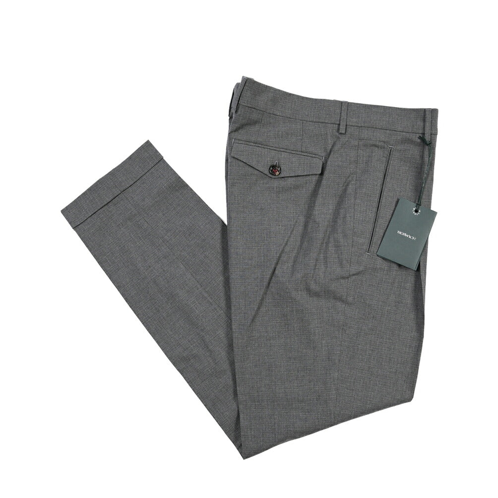 SUMMER SALE｜26SS BERWICH “RETRO THECA 1P” ストレッチコットン ワンタックパンツ