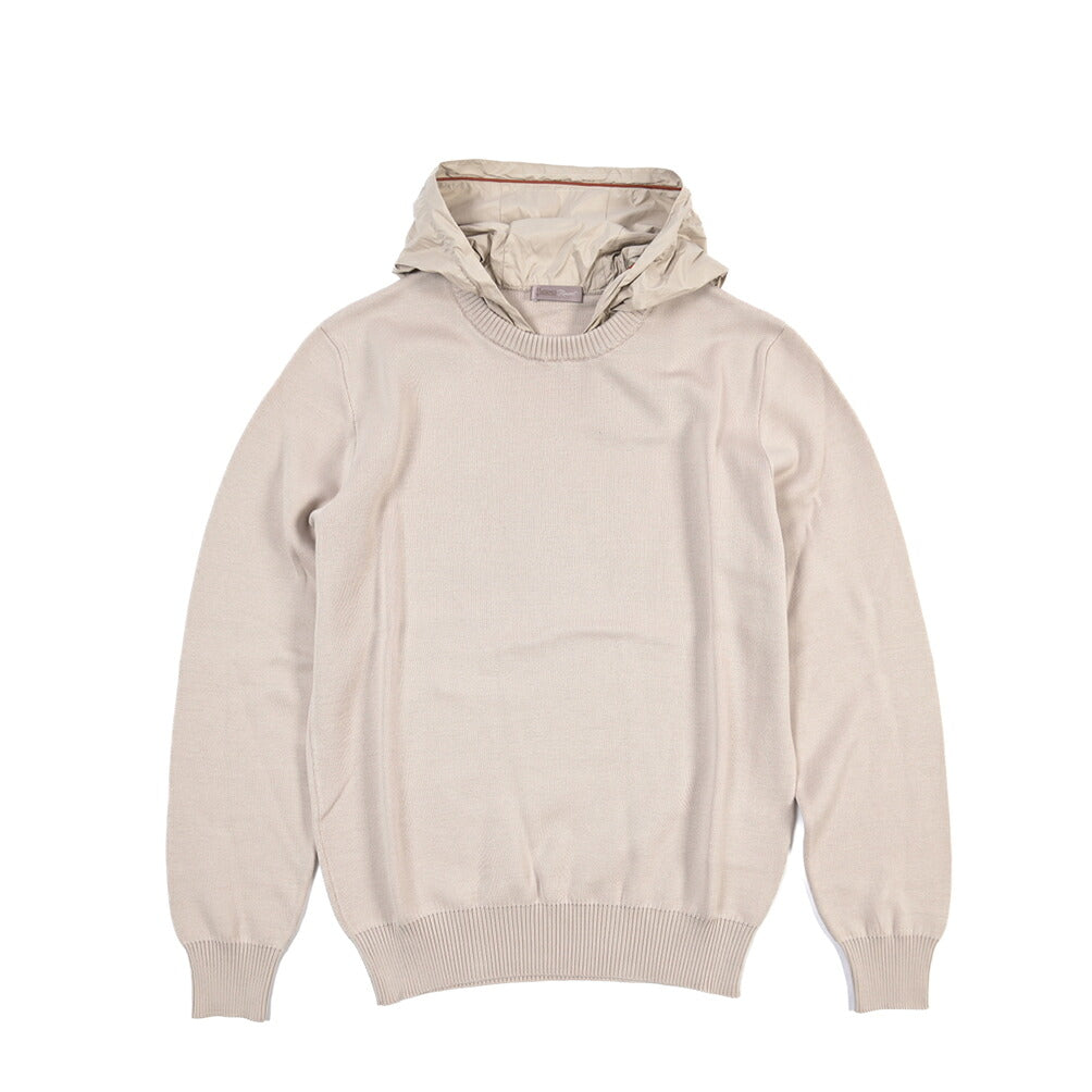 26-27AW HERNO “RESORT” コットン100% フード付きニットセーター