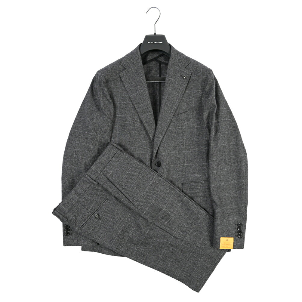 26-27AW TAGLIATORE “MONTECARLO” ウール混コットン 2Bシングルテーラードスーツ / Exclusive Garment