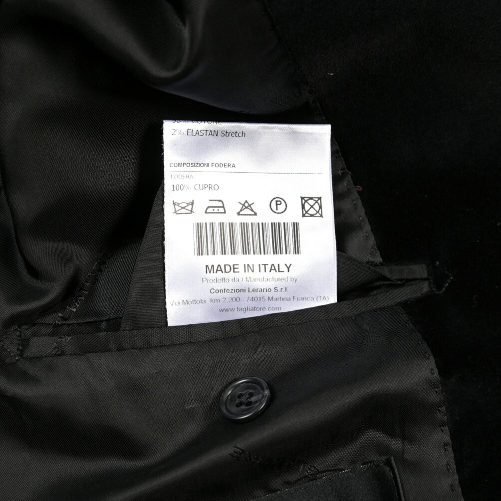 26-27AW TAGLIATORE 1FNJ15A ストレッチコットン 2Bシングルベロアジャケット