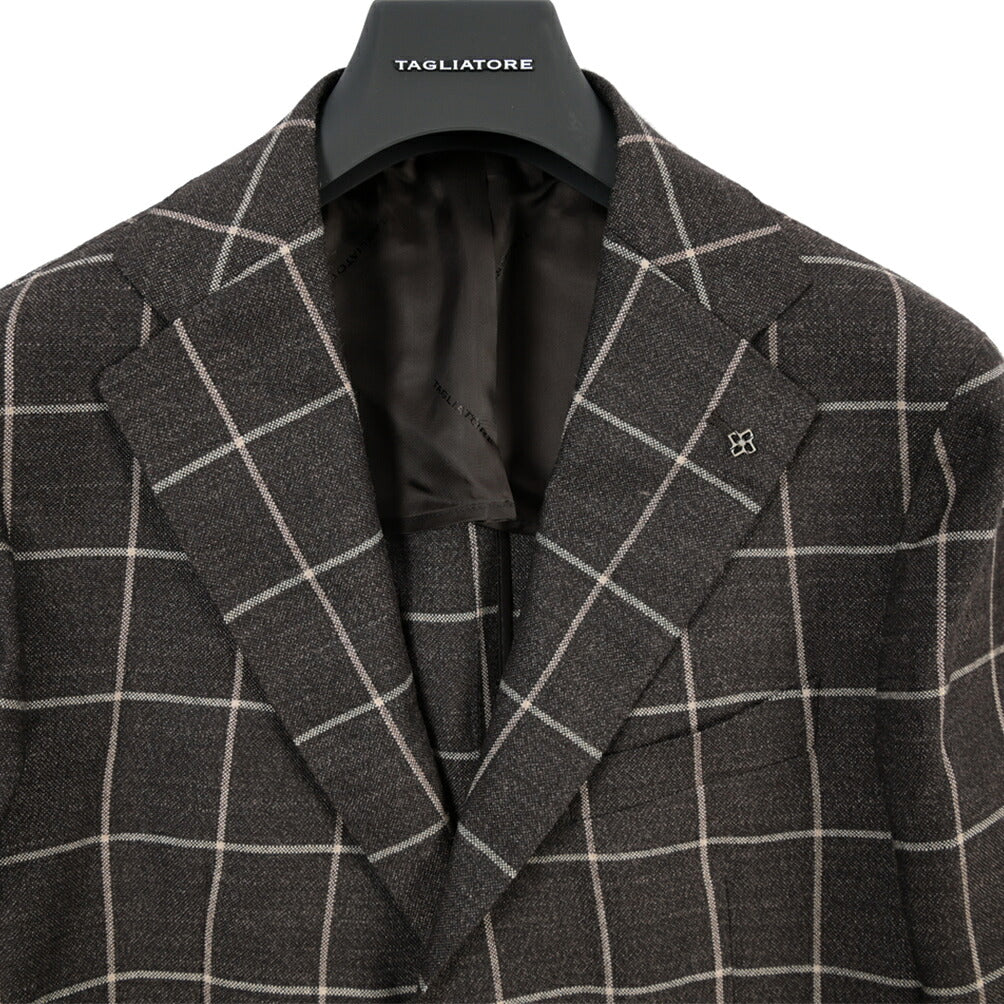 26-27AW TAGLIATORE “VESUVIO” ベビーアルパカ混 2Bシングルテーラードジャケット
