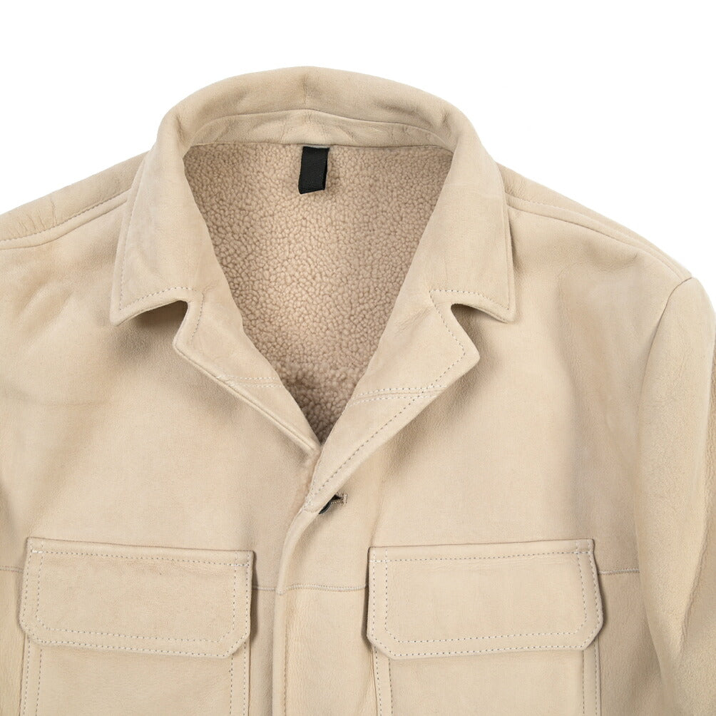 26-27AW TAGLIATORE “BOW” ラムレザー100% ムートンジャケット