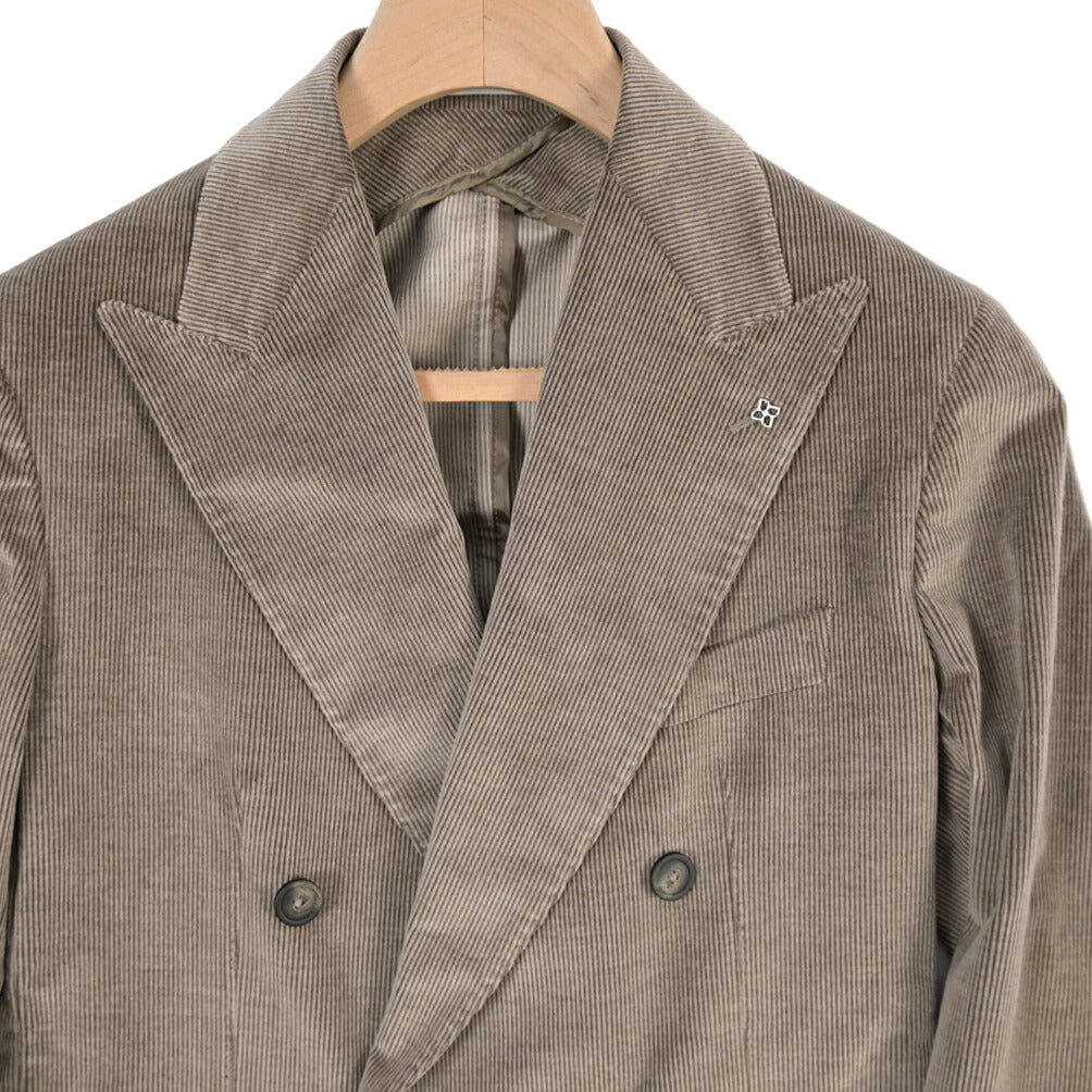 26-27AW TAGLIATORE “MONTECARLO” カシミヤ混コットン 6Bダブル中畝コーデュロイスーツ / ZEGNA製生地(CASHCO)