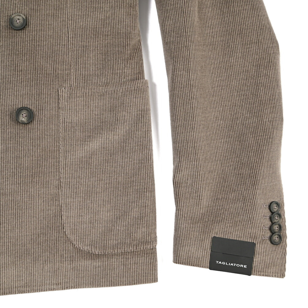 26-27AW TAGLIATORE “MONTECARLO” カシミヤ混コットン 6Bダブル中畝コーデュロイスーツ / ZEGNA製生地(CASHCO)