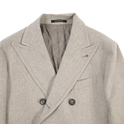 26-27AW TAGLIATORE “C-RUPERT” ヴァージンウール100% 6Bダブルヘリンボーンコート / Exclusive Garment