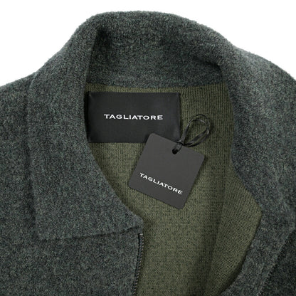 26-27AW TAGLIATORE “KEID” コットン混ウール ニットブルゾン