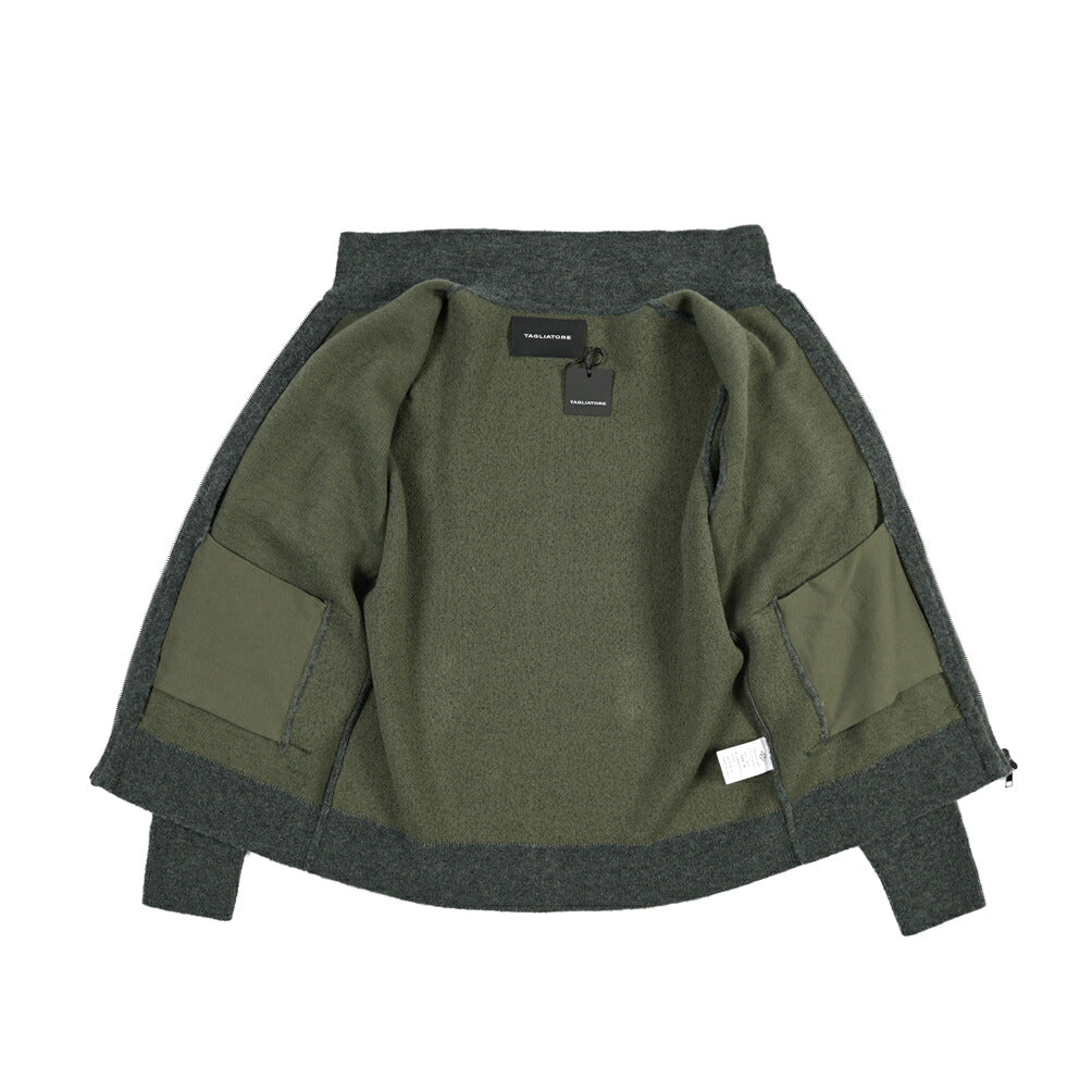 26-27AW TAGLIATORE “KEID” コットン混ウール ニットブルゾン