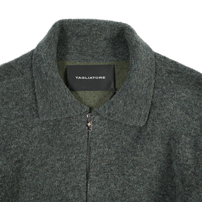 26-27AW TAGLIATORE “KEID” コットン混ウール ニットブルゾン