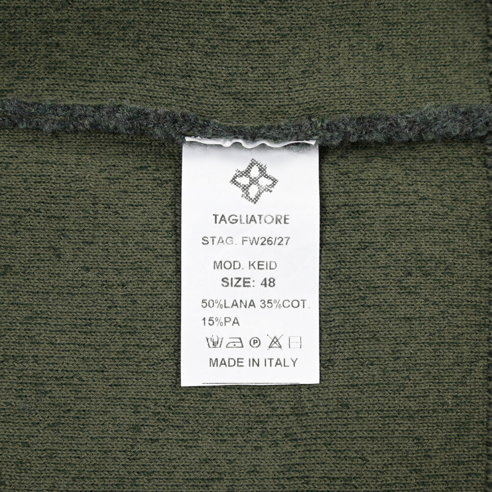 26-27AW TAGLIATORE “KEID” コットン混ウール ニットブルゾン