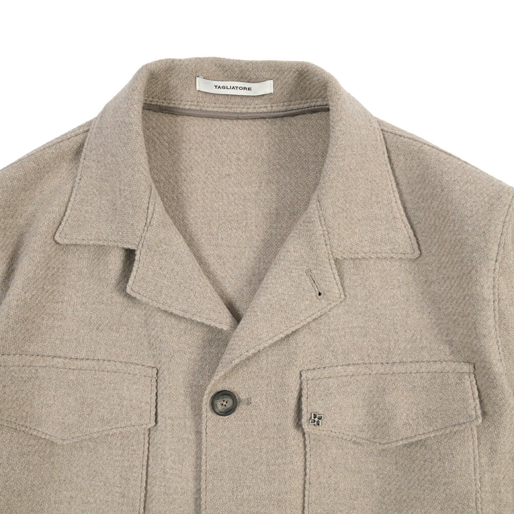 26-27AW TAGLIATORE “G-BROOK” ヴァージンウール混 サファリシャツジャケット