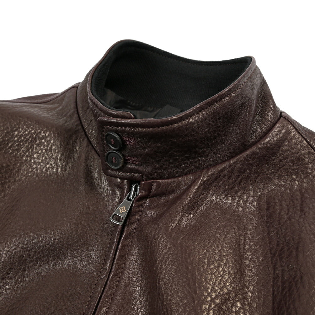26-27AW TAGLIATORE “ICE” ラムレザー100% スタンドカラージャケット
