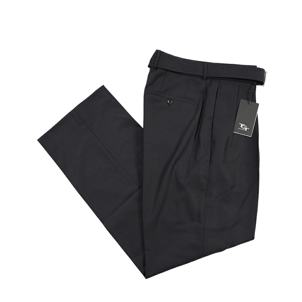 26-27AW TAGLIATORE カシミヤ混ウール ツータックワイドスラックス / P-NEVIL24 TGT