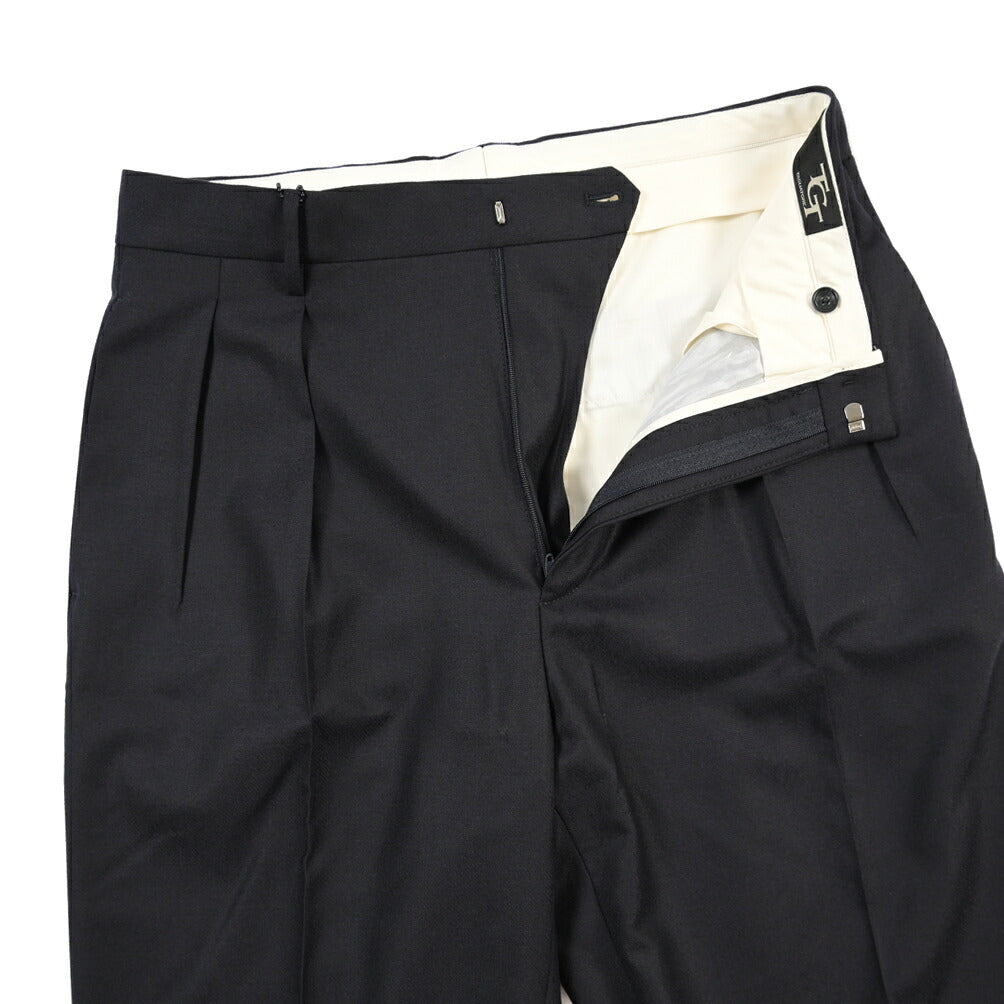 26-27AW TAGLIATORE カシミヤ混ウール ツータックワイドスラックス / P-NEVIL24 TGT