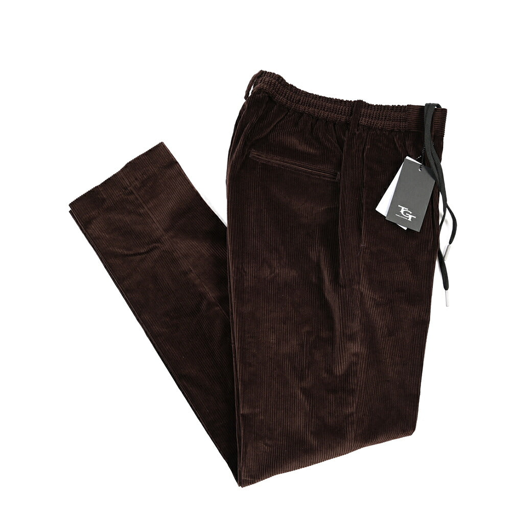 26-27AW TAGLIATORE ストレッチコットン 中畝コーデュロイドローコード付きパンツ / P-NEWMAN TGT