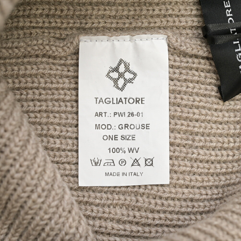 26-27AW TAGLIATORE “GROUSE” エクストラファインメリノウール100% ニットキャップ