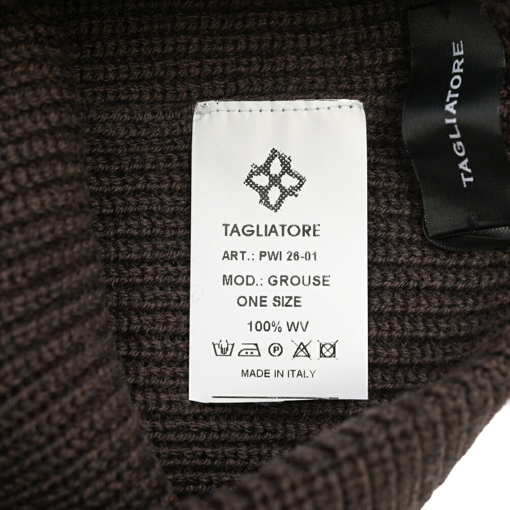 26-27AW TAGLIATORE “GROUSE” エクストラファインメリノウール100% ニットキャップ