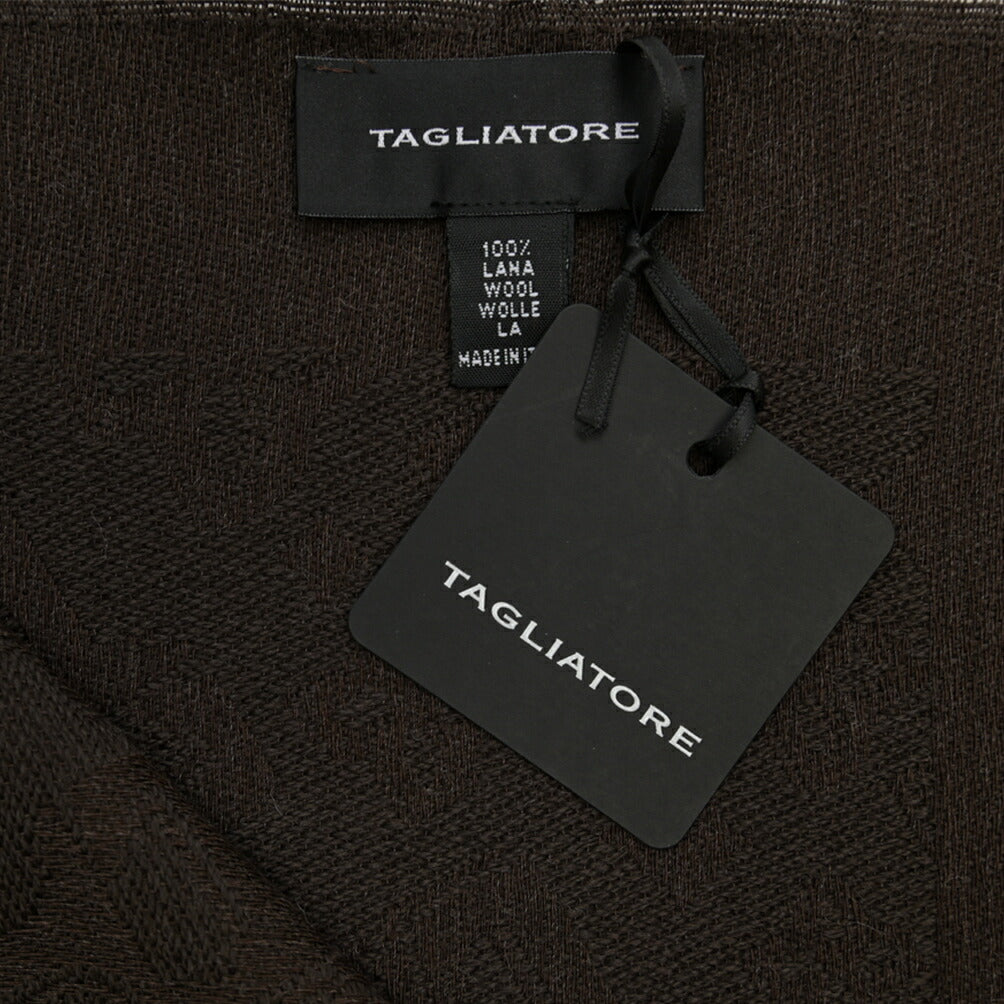 26-27AW TAGLIATORE “SCIARPA55” ヴァージンウール100% ロゴ総柄マフラー