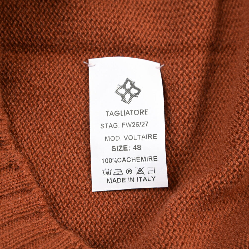 26-27AW TAGLIATORE “VOLTAIRE” カシミヤ100% ミドルゲージニットポロシャツ
